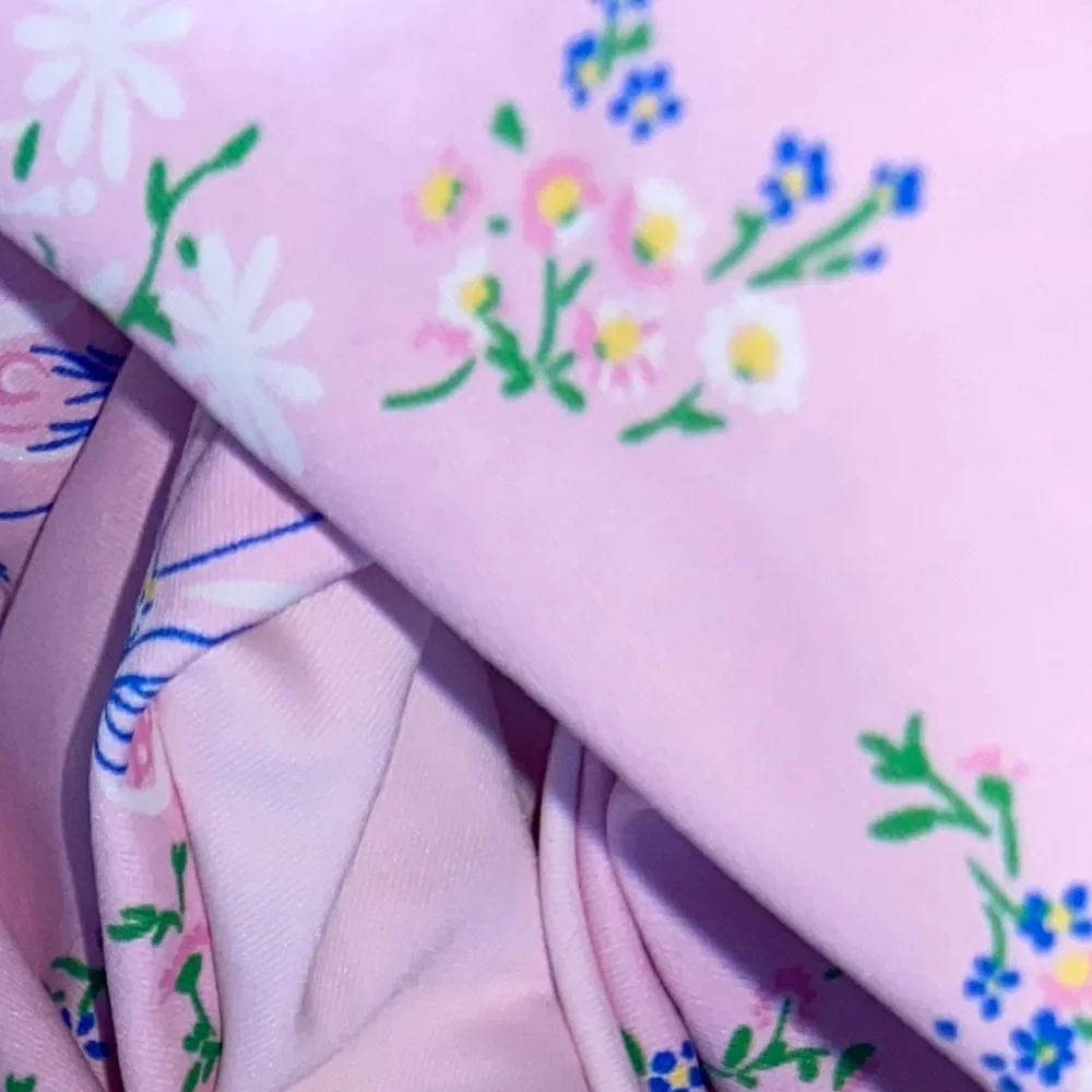 Frankie's Bikinis Pink Floral One Piece